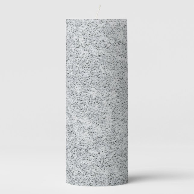 Silver Stone Gary Gold Marble Purple Glitter Pillar Candle (Front)