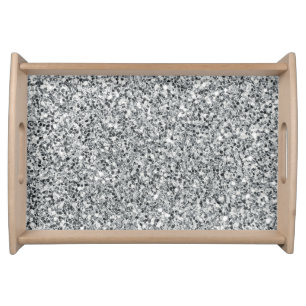 Silver Stone Gary Gold Marble Purple Glitter Serving Tray