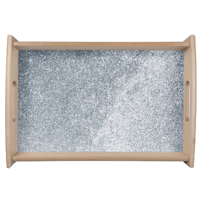 Silver Stone Gary Gold Marble Purple Glitter Serving Tray (Front)