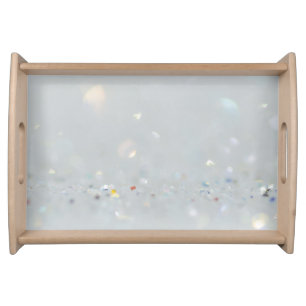 Silver Stone Gary Gold Marble Purple Glitter Serving Tray