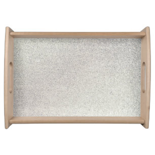 Silver Stone Gary Gold Marble Purple Glitter Serving Tray