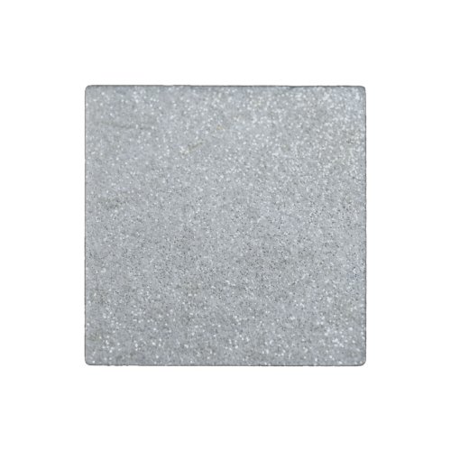 Silver Stone Gary Gold Marble Purple Glitter Stone Magnet