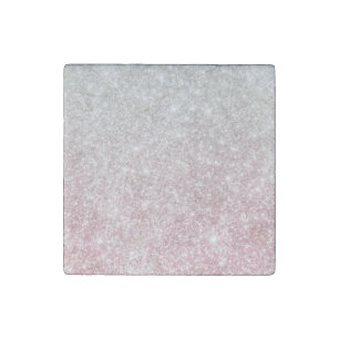 Silver Stone Gary Gold Marble Purple Glitter Stone Magnet