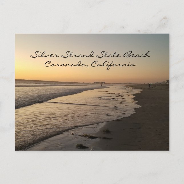 Silver Strand State Beach, Coronado CA Postcard (Front)