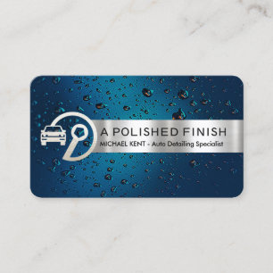 Silver Stripe On Crystal Blue Waters Detailer Business Card