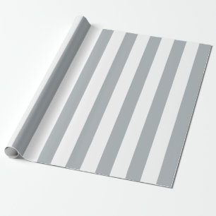 Silver Stripes (Add 2nd Color) Wrapping Paper