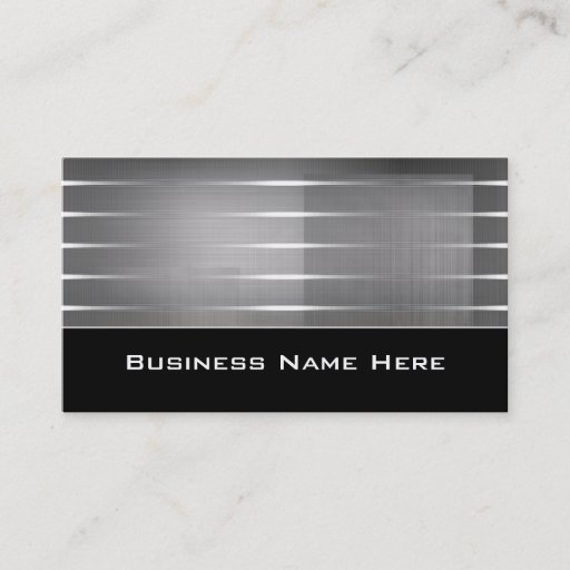 Customizable Silver Stripes Contemporary Business Cards