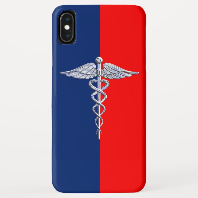 Silver Style Caduceus Medical Symbol League Case-Mate iPhone Case (Back)