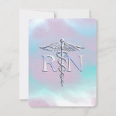 Silver Style RN Caduceus Medical Mother Pearl (Front)