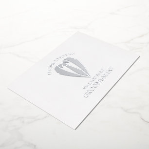 Silver Suit Personalized Groomsman Proposal Foil Invitation
