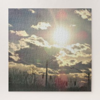 Silver Sunset Jigsaw Puzzle