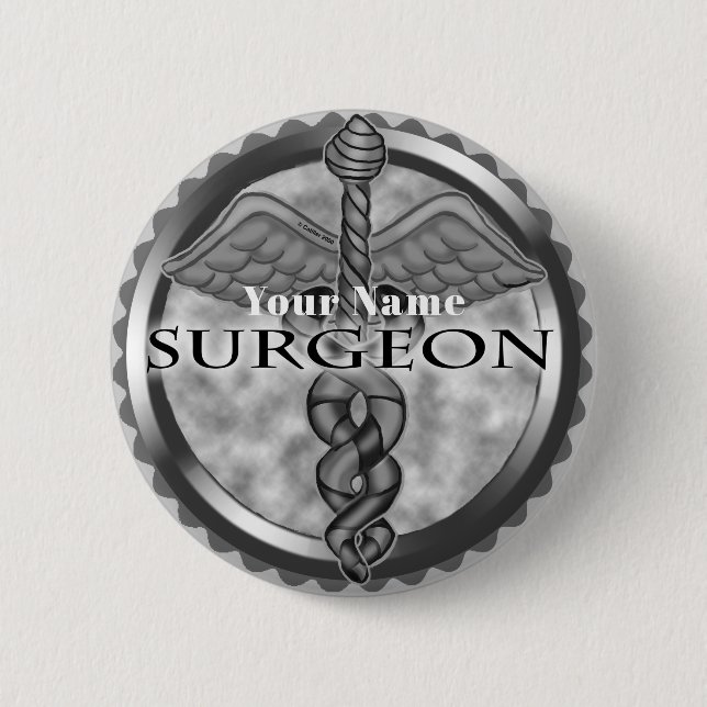 Silver surgeon  button (Front)