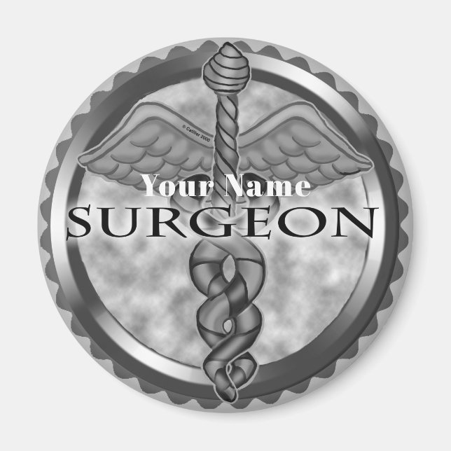Silver surgeon  magnet (Front)