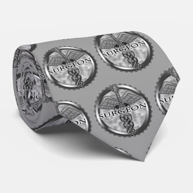 Silver surgeon neck tie (Rolled)