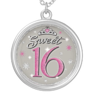 Silver Sweet 16 Bithday Necklace