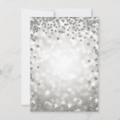 Silver Sweet 16 Save The Date Glitter Lights Invitation (Back)
