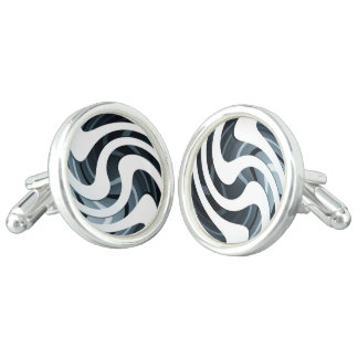"Silver Swirl" Decorative Cufflinks