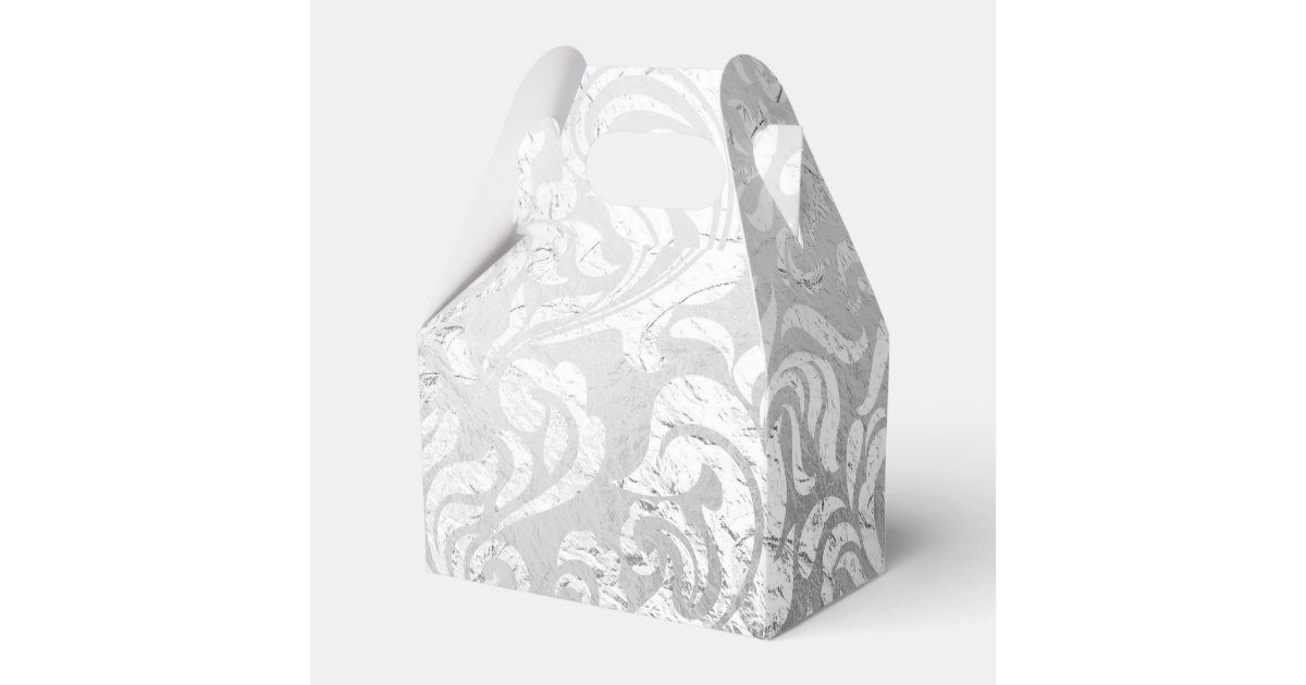 Silver Swirl Gift Box | Zazzle