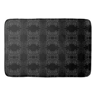 Silver Swirls Arabesque Bath Mat