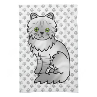 Silver Tabby Chinchilla Gray Persian Cute Cat Kitchen Towel