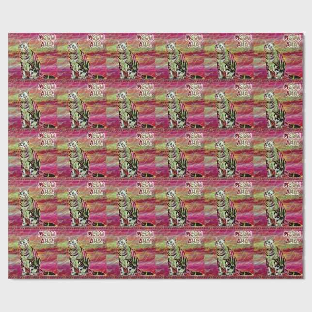 Silver Tabby Wrapping Paper (Flat)