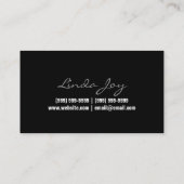 Silver Table Setting Catering Food Business Card (Back)