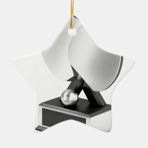 Silver table tennis trophy ceramic ornament