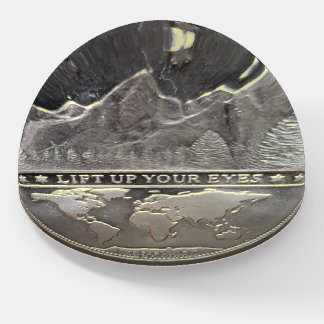 Silver Talent Ounce Round Paperweight