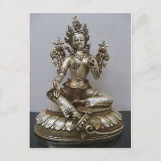 SILVER TARA BUDDHIST GODDESS POSTCARD