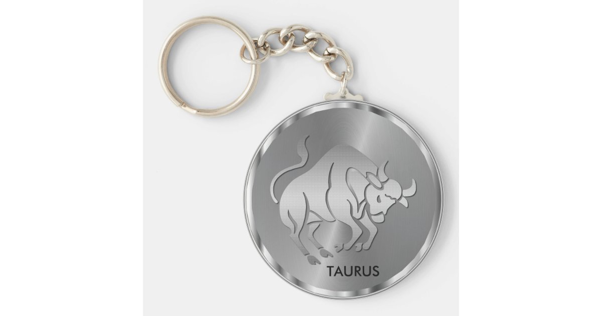 Taurus Keychain With Charms Bag Accessory Astrology Gift for 