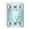 Silver Teal Blue Party Invitation Template