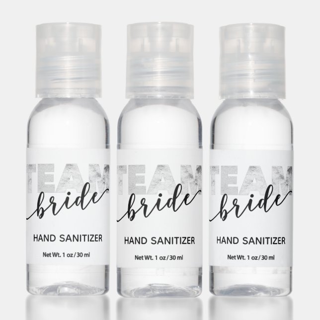 Silver Team Bride Hand Sanitizer (Set)