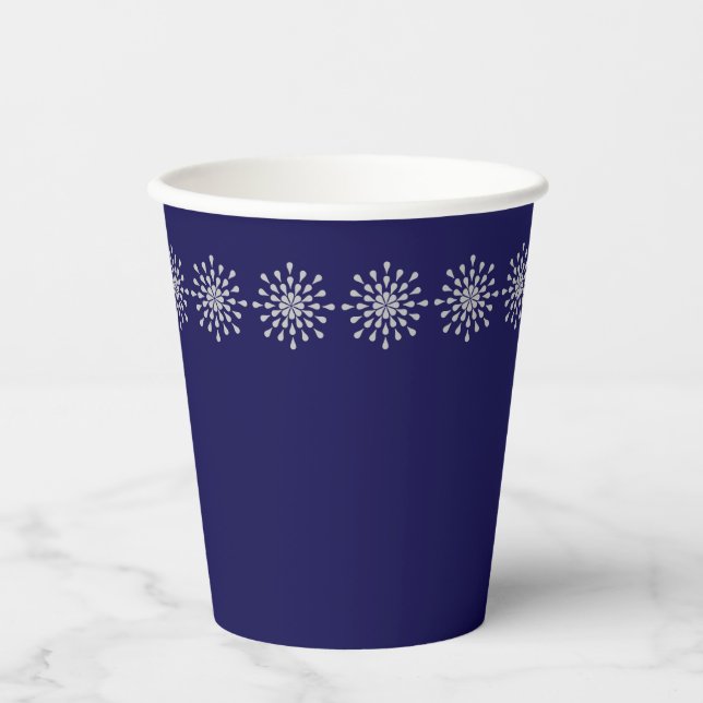Silver teardrops paper cups (Front)