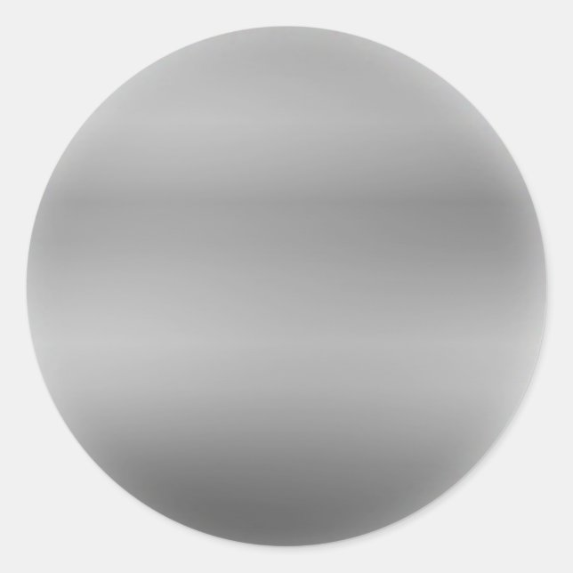 Silver Template Back Customize Classic Round Sticker (Front)