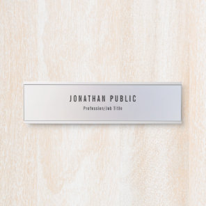 Silver Template Modern Professional Elegant Door Sign Silver Template Modern Professional Elegant Door Sign