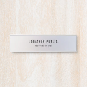 Silver Template Modern Professional Elegant Door Sign