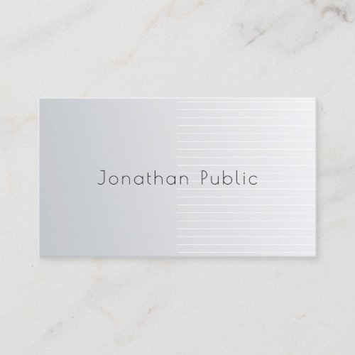 Silver Template Professional Luxury Modern Elegant Business Card