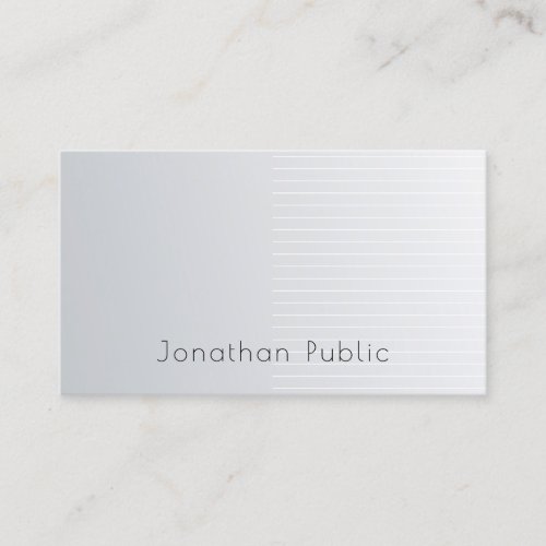 Silver Template Professional Luxury Modern Elegant Business Card