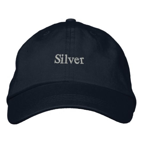 Silver Text touch of modern Embroidered Hat _ Cap