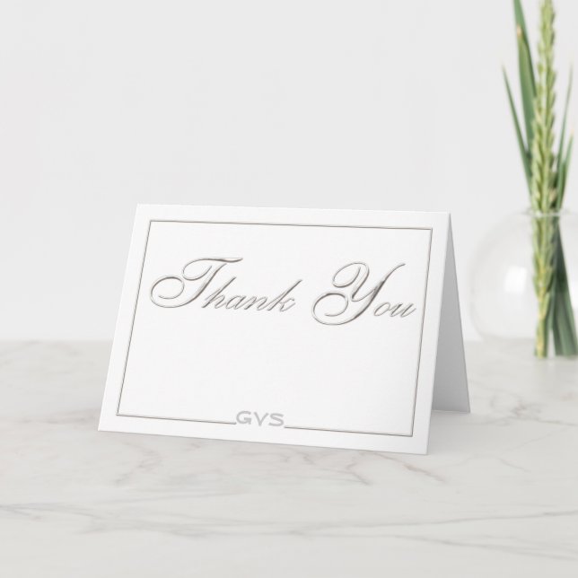 Silver Thank You Notecard (Front)