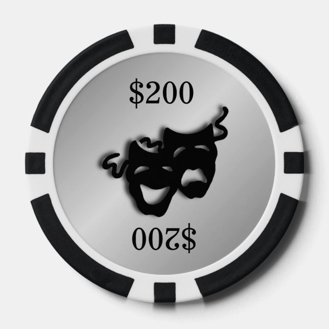Silver Theater Marker Poker Chips (Front)