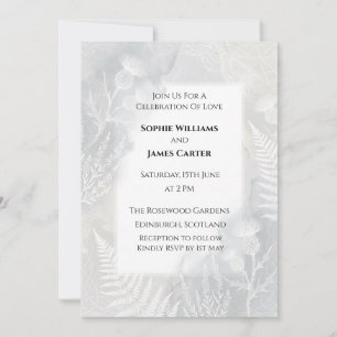 Silver Thistle Scottish Wedding Invitation
