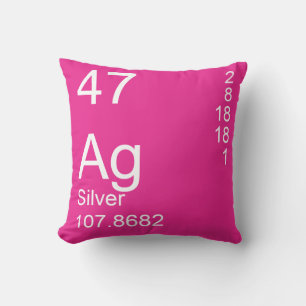 Silver Throw Pillow