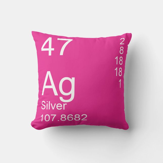 Silver Throw Pillow (Front)