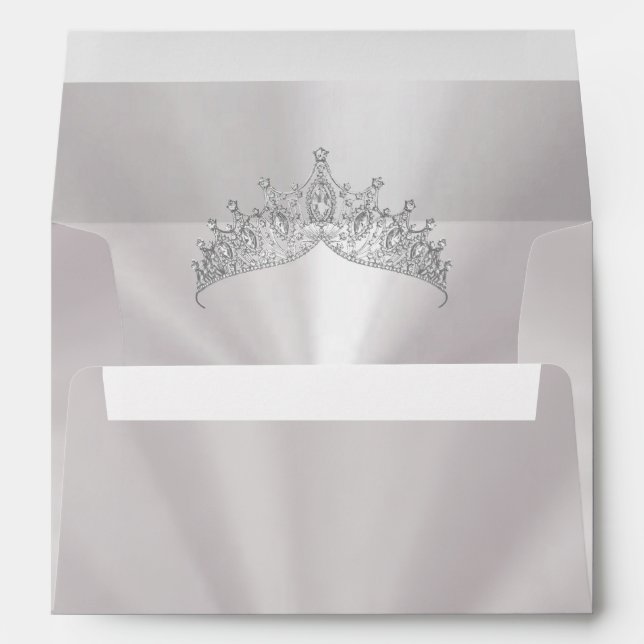 Silver Tiara on Pearl Envelope (Back (Bottom))