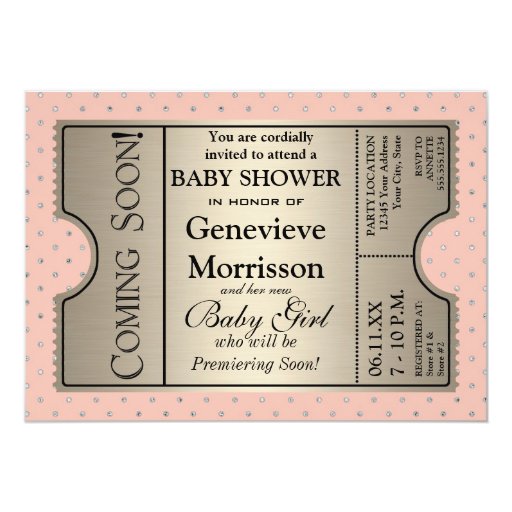 Movie Ticket Baby Shower Invitations 8