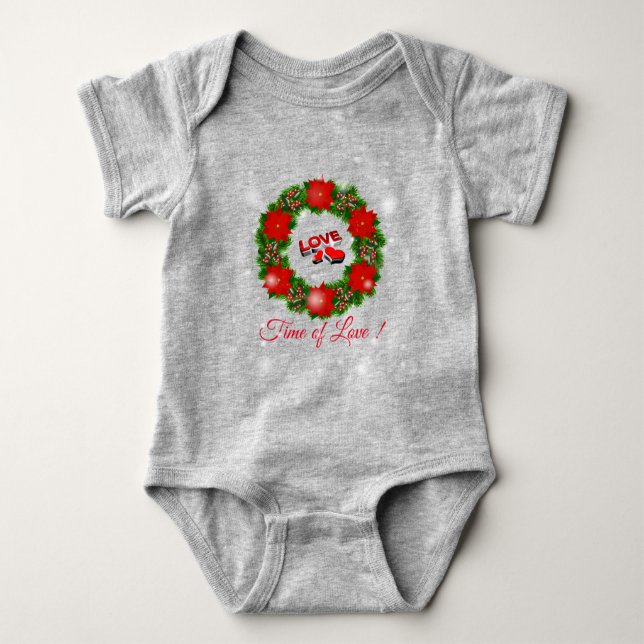 Silver Time of Love Baby Bodysuit (Front)