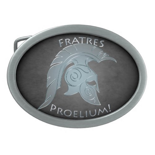 Silver To Battle Spartan Warrior Belt Buckle