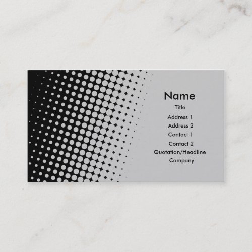 Silver to Black Business Card