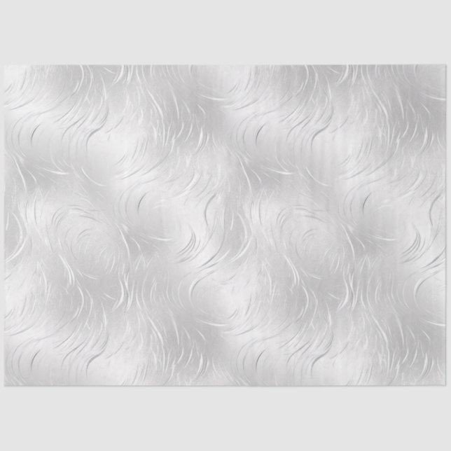 Silver Tone Decoupage  Tissue Paper (Front)